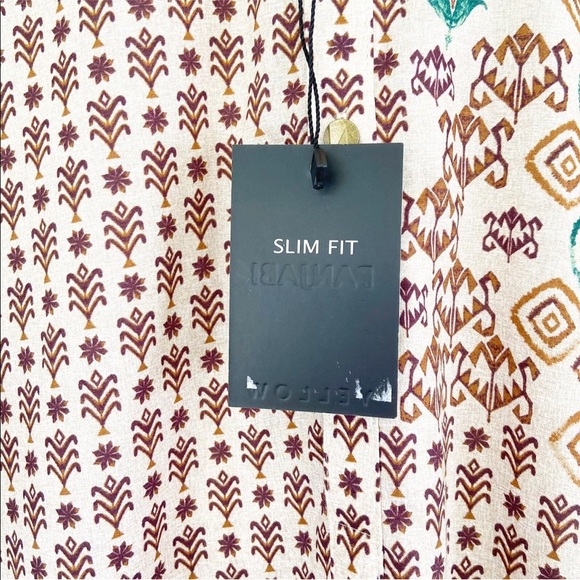 PANJABI YELLOW Mens Slim Fit Kurta - Picture 4 of 8